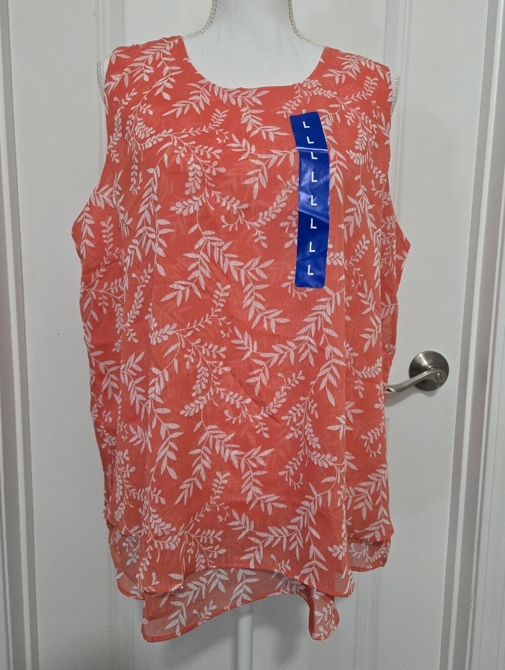 Cristina B Sleeveless Blouse - Coral - Large